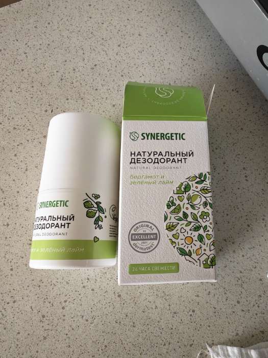 Фотография покупателя товара Дезодорант натуральный SYNERGETIC лемонграсс - эвкалипт, 50 мл - Фото 1