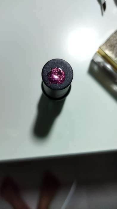 Фотография покупателя товара Гель-лак трёхфазный, средняя вязкость, 6,5 мл, цвет фиолетовый с блёстками - Фото 2