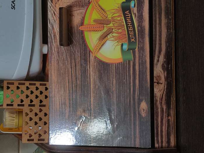 Фотография покупателя товара Хлебница деревянная Доляна «Колоски», 27×38×17 см - Фото 2