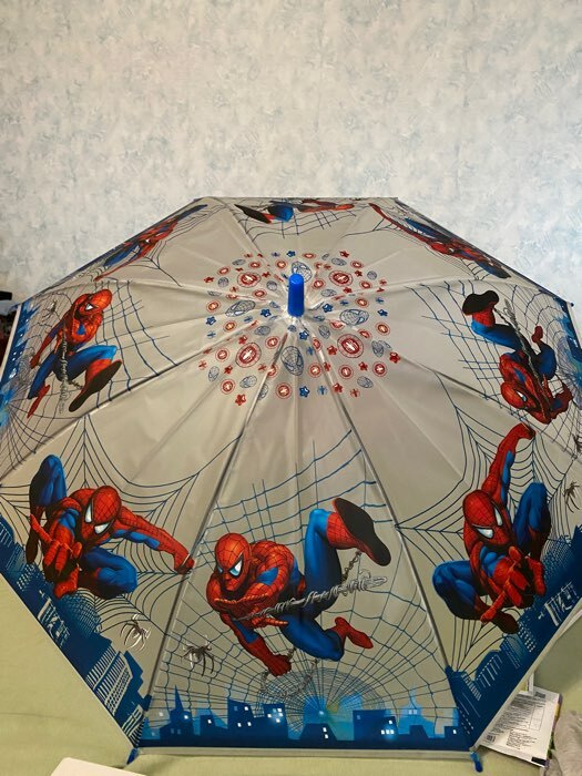 Фотография покупателя товара Зонт детский, Человек-паук Ø 86 см