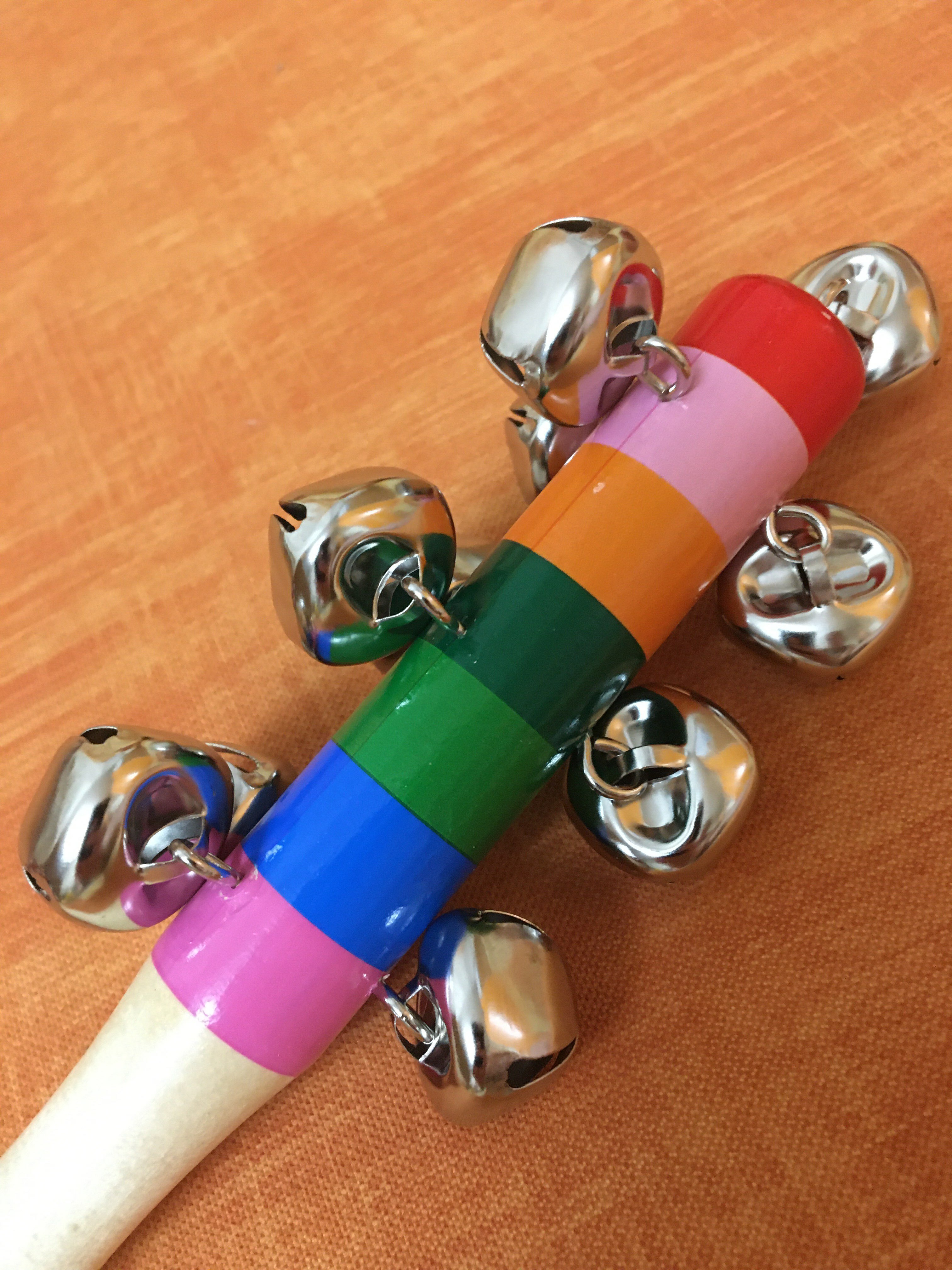 Фотография покупателя товара Деревянная музыкальная игрушка «Бубенцы радуга» 18 см - Фото 6