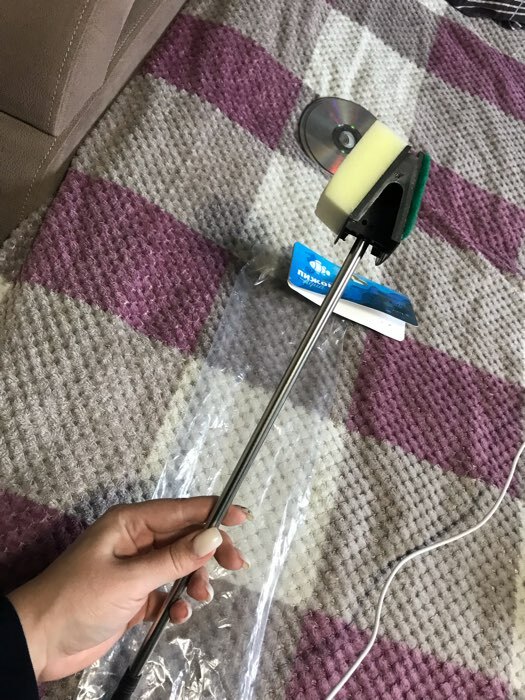 Фотография покупателя товара Скребок «Пижон», длина 50 см, щётка 6×8 см, с нержавеющей ручкой - Фото 1