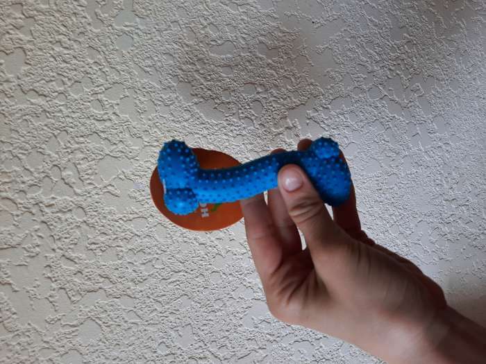 Фотография покупателя товара Игрушка жевательная "Любимое лакомство", TPR, 11 х 4 см, голубая - Фото 3