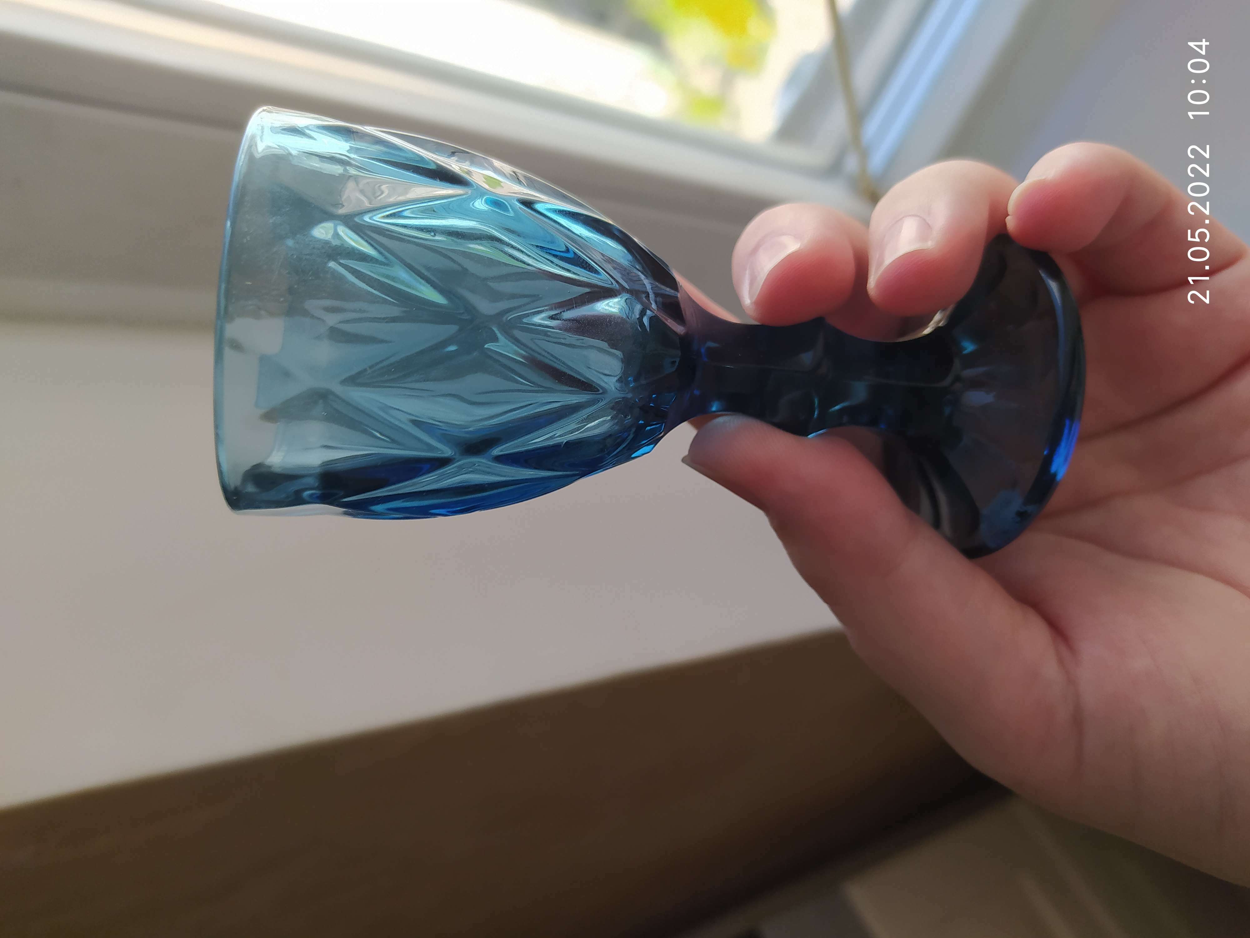 Фотография покупателя товара Рюмка стеклянная Magistro «Круиз», 50 мл, 5×10 см, цвет синий