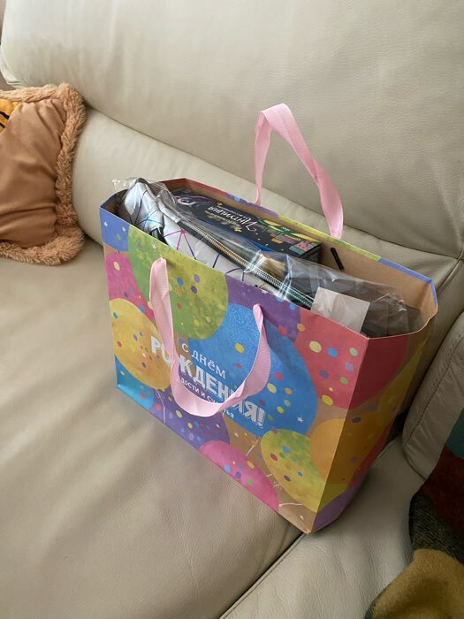 Фотография покупателя товара Пакет подарочный крафтовый горизонтальный, упаковка, «С Днём Рождения!», S 15 х 12 х 5,5 см - Фото 4