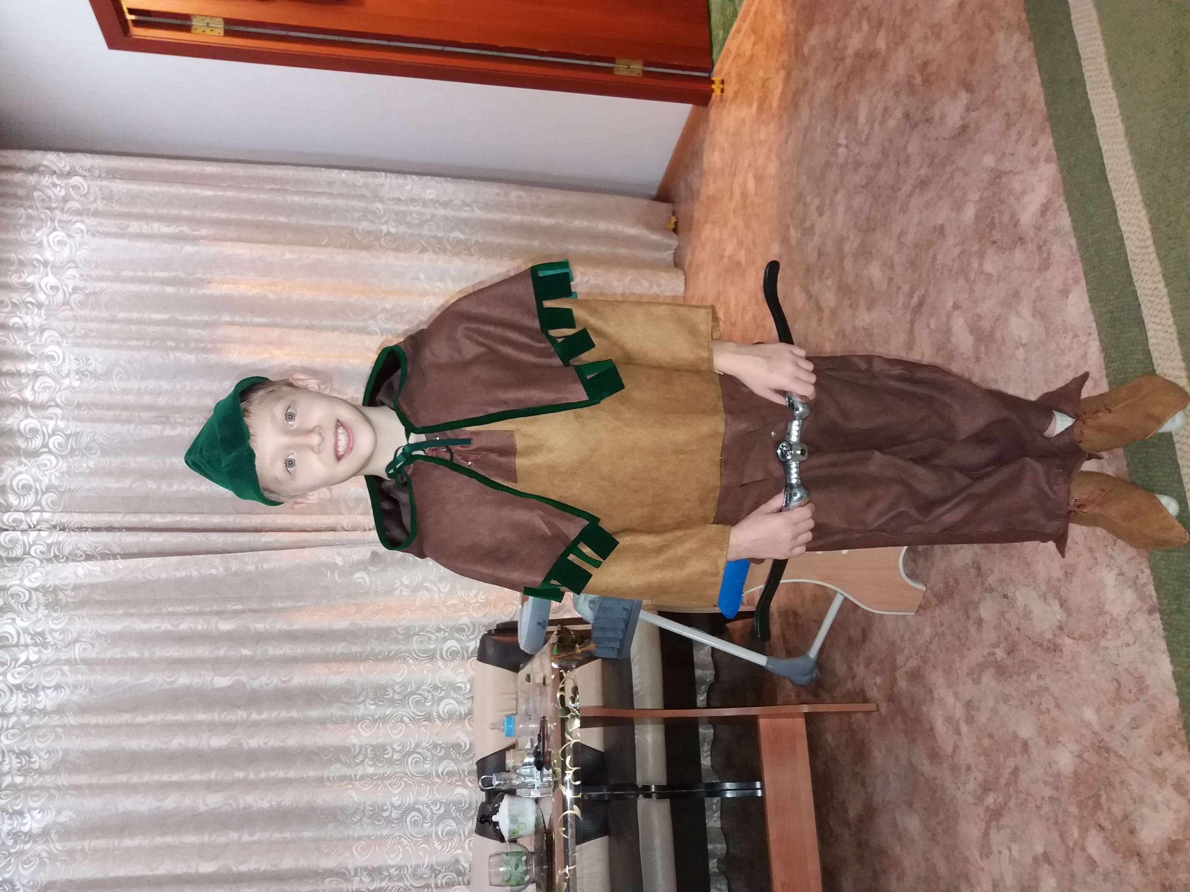 Фотография покупателя товара Карнавальный костюм "Робин Гуд",  рост 110 см - Фото 2