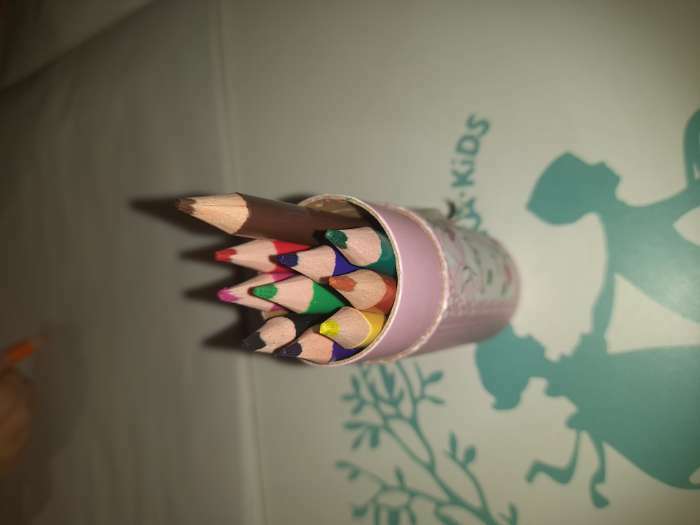 Фотография покупателя товара Цветные карандаши в тубусе, 12 цветов, трехгранные, Коты Аристократы