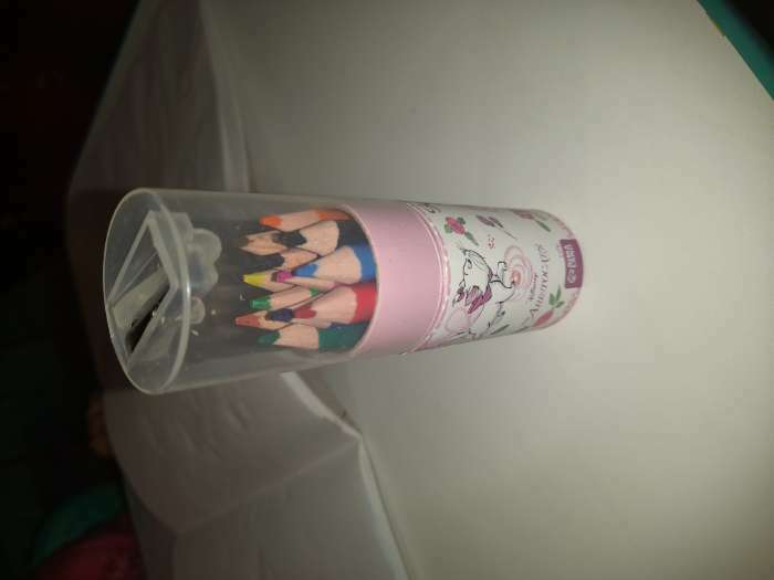 Фотография покупателя товара Цветные карандаши в тубусе, 12 цветов, трехгранные, Коты Аристократы - Фото 1