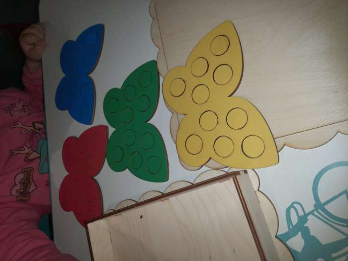 Фотография покупателя товара Мозаика «Бабочки», 4 бабочки, 40 кружков d= 2 см