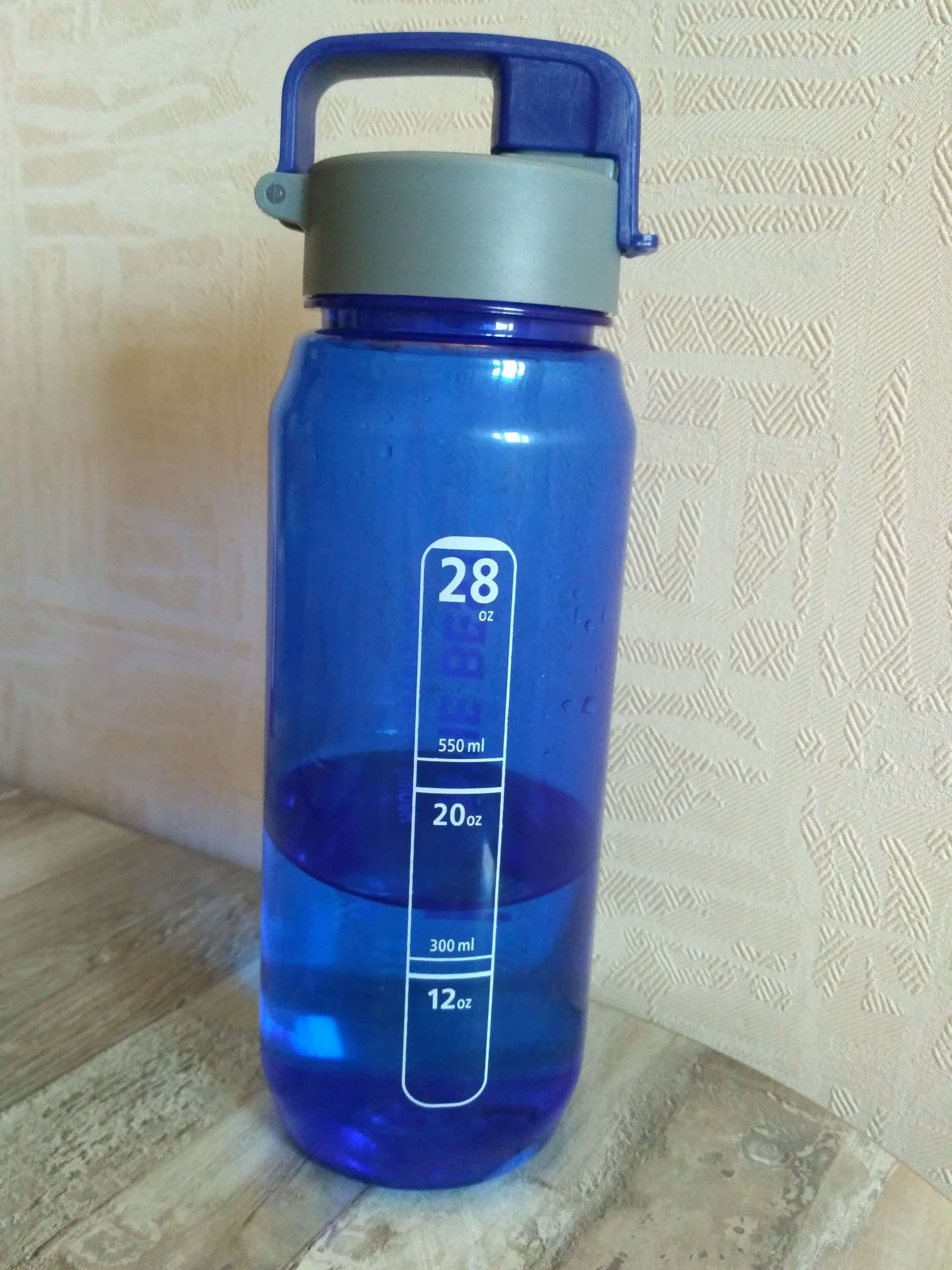 Фотография покупателя товара Бутылка для воды, 850 мл, "Заряд энергии", 23 х 7 см, синяя