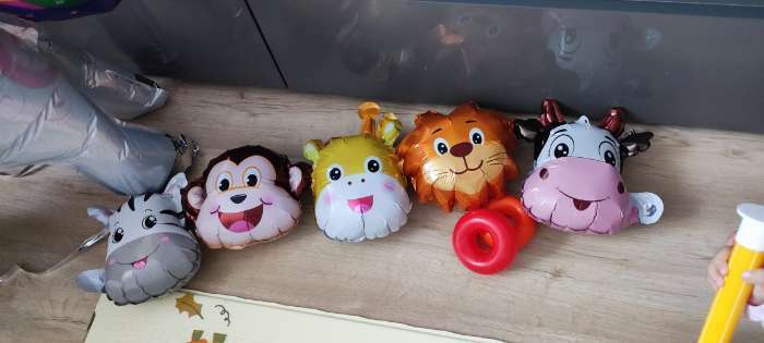 Фотография покупателя товара Гирлянда из фольгированных шаров 38" «Весёлый зоопарк», 107 см - Фото 4
