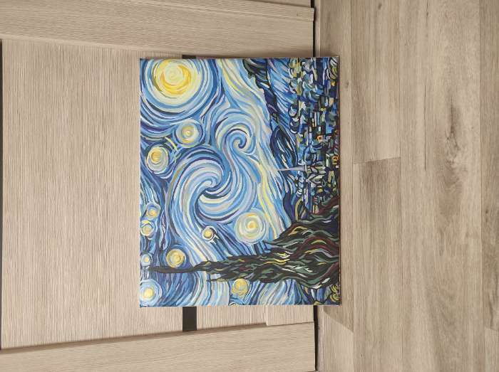 Фотография покупателя товара Картина по номерам на холсте с подрамником «Звёздная ночь» Винсент ван Гог, 40 х 50 см - Фото 18