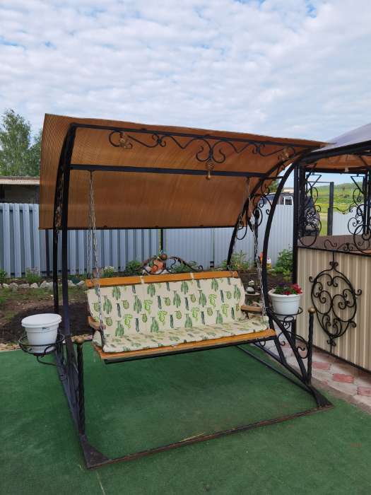 Фотография покупателя товара Подушка на трехместную скамейку «Этель» Кактусы, 45×150 см, репс с пропиткой ВМГО, 100% хлопок - Фото 1