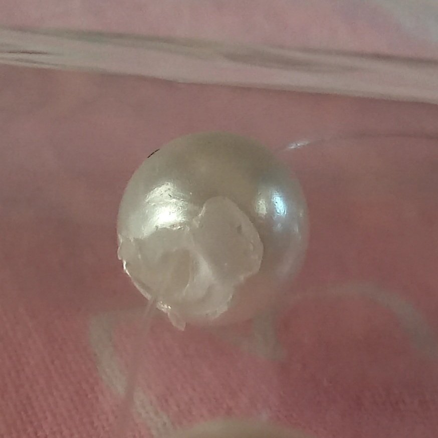 Фотография покупателя товара Бусы на леске «Жемчуг» шар №8, цвет белый в серебре, L=30 см