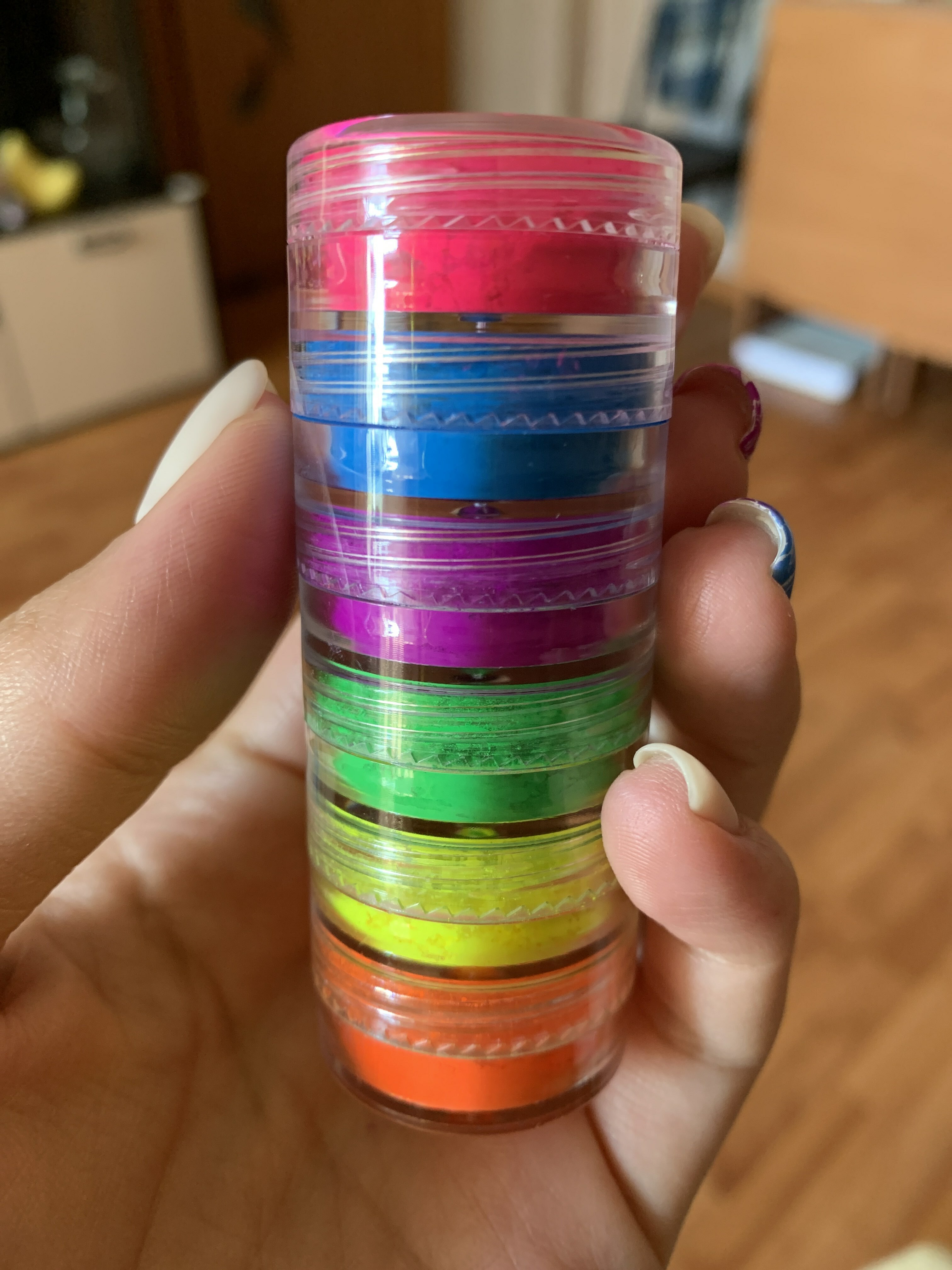 Фотография покупателя товара Пигмент для ногтей, набор 6 баночек, 3 гр, разноцветный - Фото 15