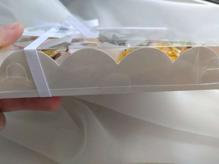 Фотография покупателя товара Коробочка для печенья, белая, 15 х 15 х 3 см