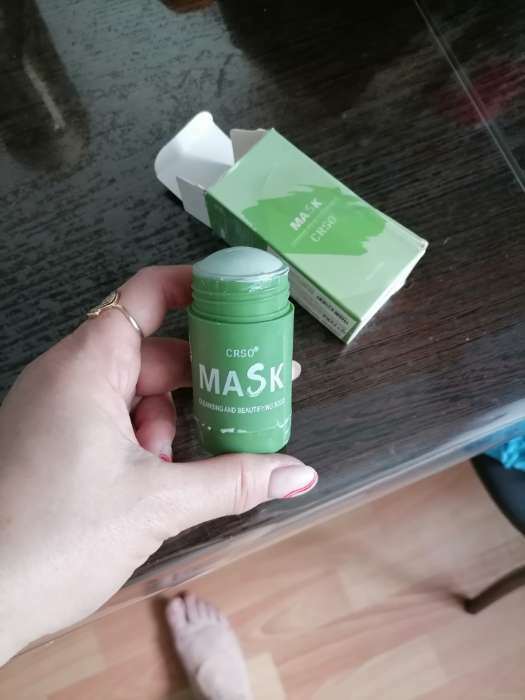 Фотография покупателя товара Маска из глины «Зелёный чай» от прыщей, угрей и акне - Фото 1