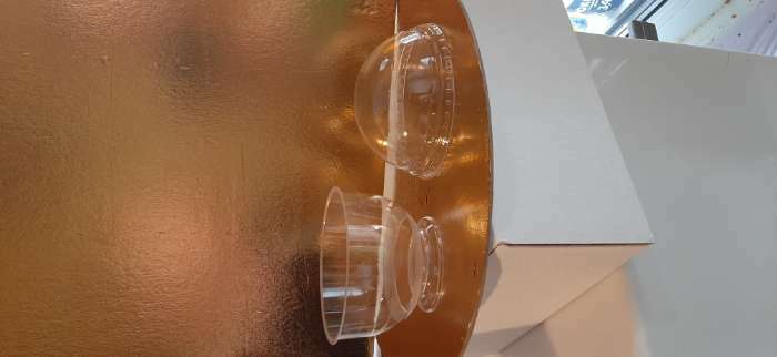 Фотография покупателя товара Крышка одноразовая ПЭТ, купольная, без отверстия d=9,5 см, цвет прозрачный - Фото 1