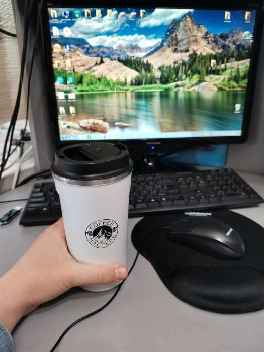 Фотография покупателя товара Термокружка, 500 мл, Original "Мастер К. Coffee", сохраняет тепло 10 ч, белая - Фото 4