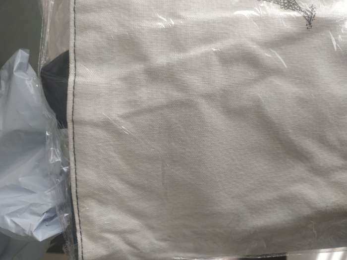 Фотография покупателя товара Шопер на молнии с подкладкой, цвет белый/чёрный - Фото 2
