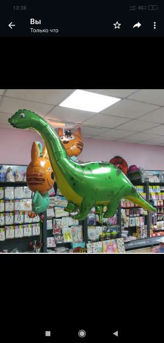 Фотография покупателя товара Шар фольгированный 32" «Динозавр брахиозавр» - Фото 1