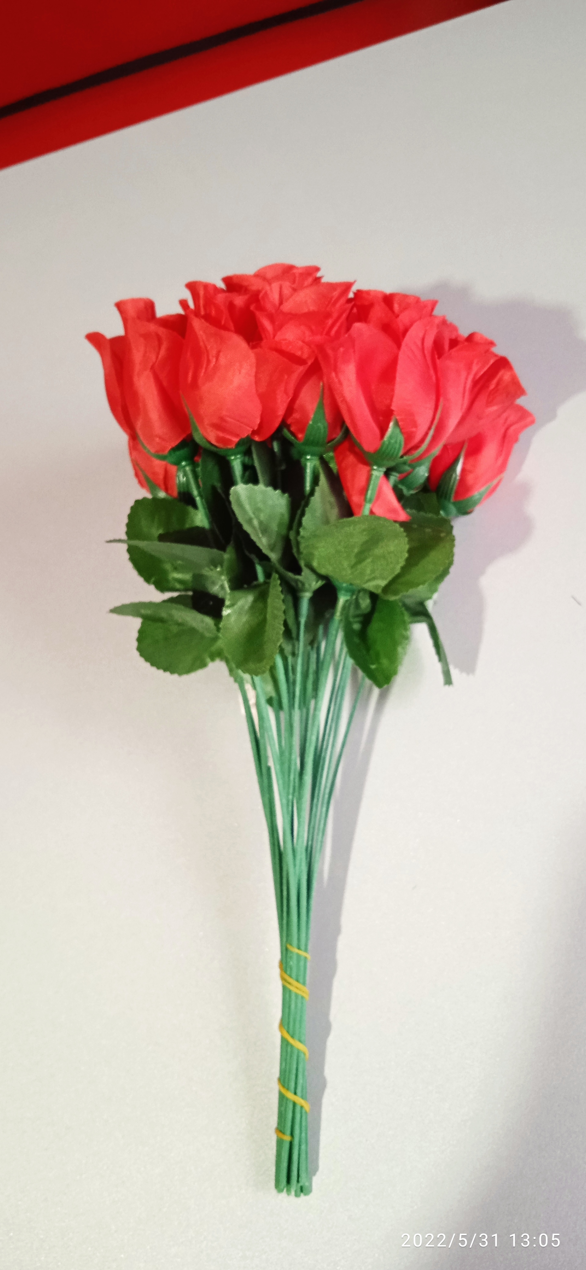 Фотография покупателя товара Цветы искусственные "Роза" 23 см, красный