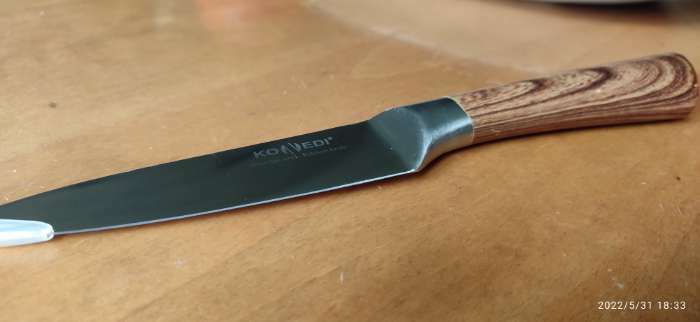 Фотография покупателя товара Нож для овощей кухонный Доляна Forest, лезвие 9,5 см, цвет коричневый