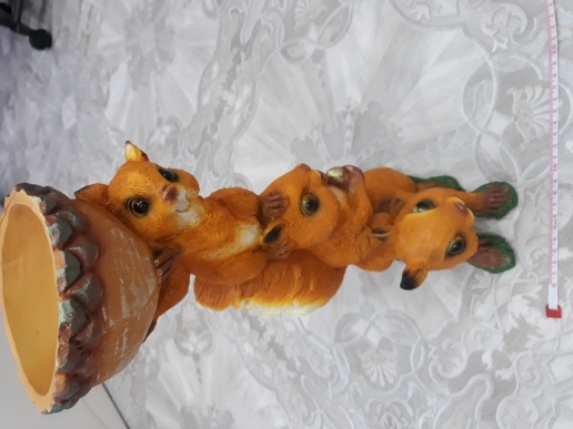 Фотография покупателя товара Садовая фигура-поилка "Три белки с орехом" Хорошие сувениры из полистоуна, 22х40см, большая - Фото 5