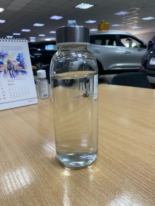 Фотография покупателя товара Бутылка для воды стеклянная «Лидо», 500 мл, h=22,5 см, цвет ремешка МИКС - Фото 5
