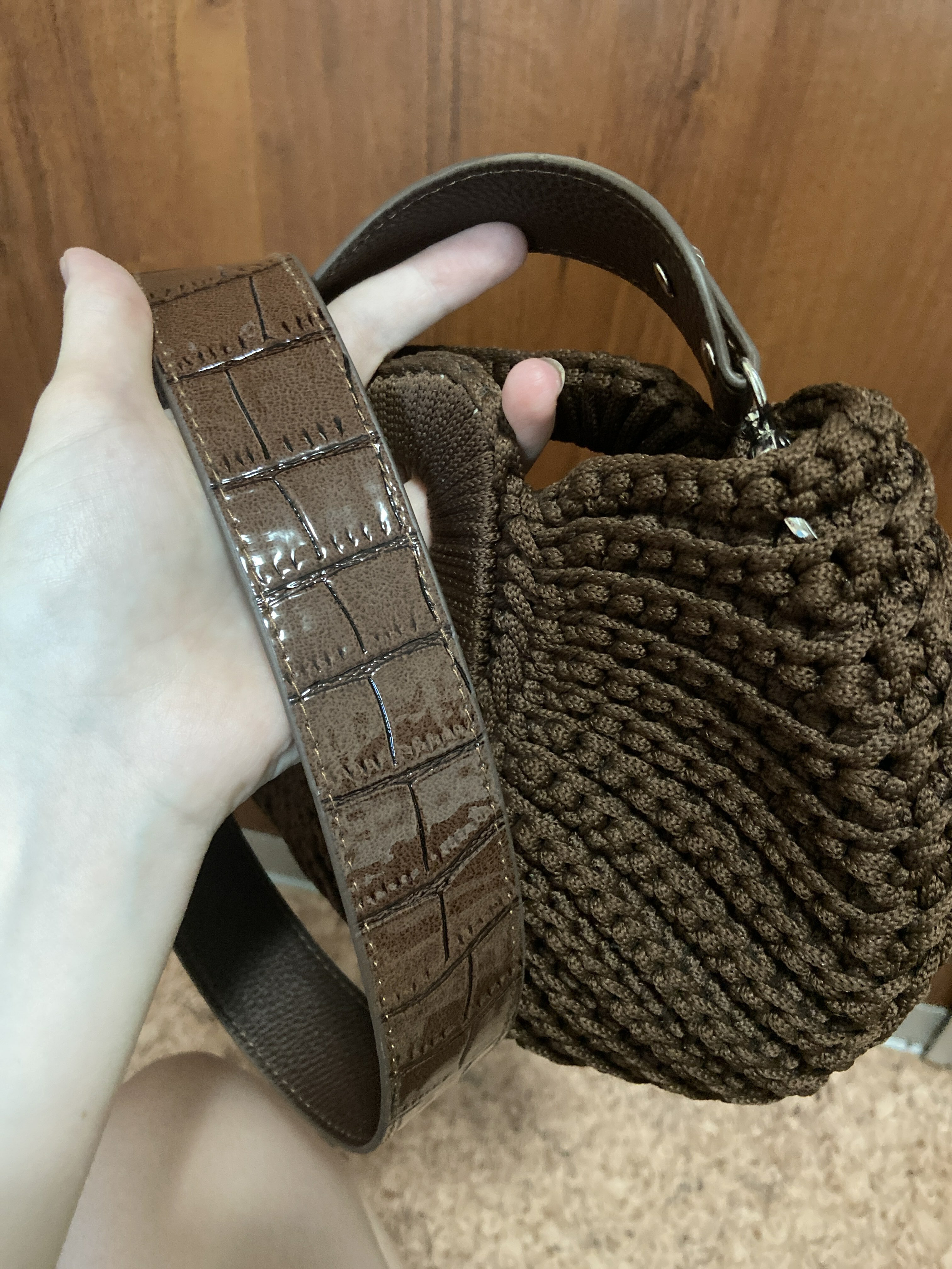 Фотография покупателя товара Ремень для сумки TEXTURA, цвет коричневый - Фото 1