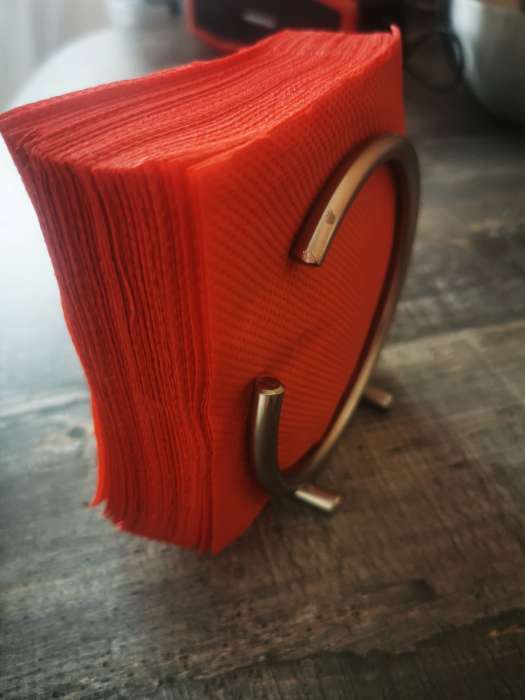 Фотография покупателя товара Салфетница Доляна «Ринго», 11×11×11 см, хромированная - Фото 5