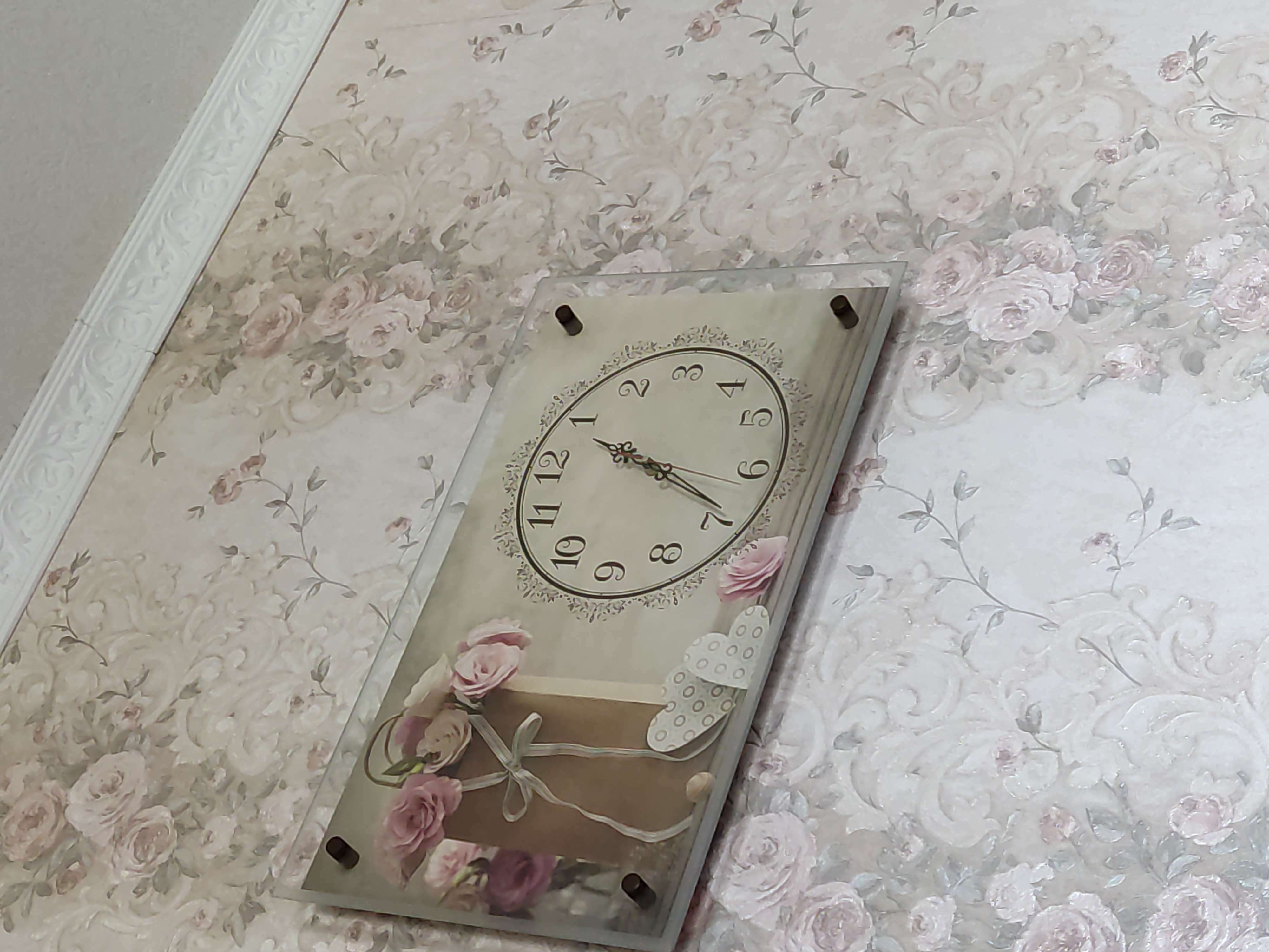 Фотография покупателя товара Часы настенные: Цветы, бесшумные, 35 х 60 см