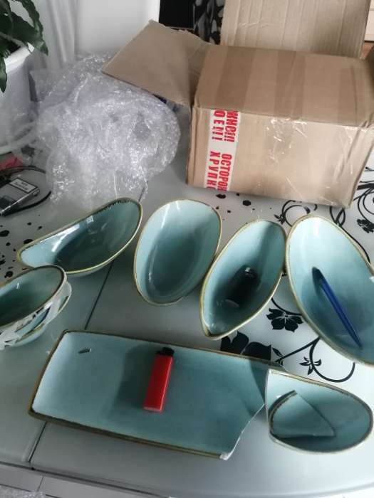 Фотография покупателя товара Блюдо керамическое сервировочное «Сапфир», 20.5×12.5×5 см, цвет оранжевый - Фото 3