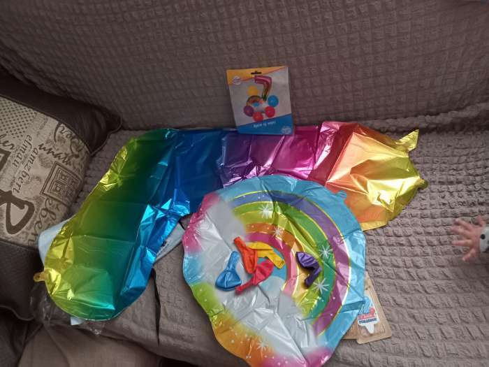 Фотография покупателя товара Букет из шаров «День рождения – облако. 5 лет», фольга, латекс, набор 7 шт. - Фото 1