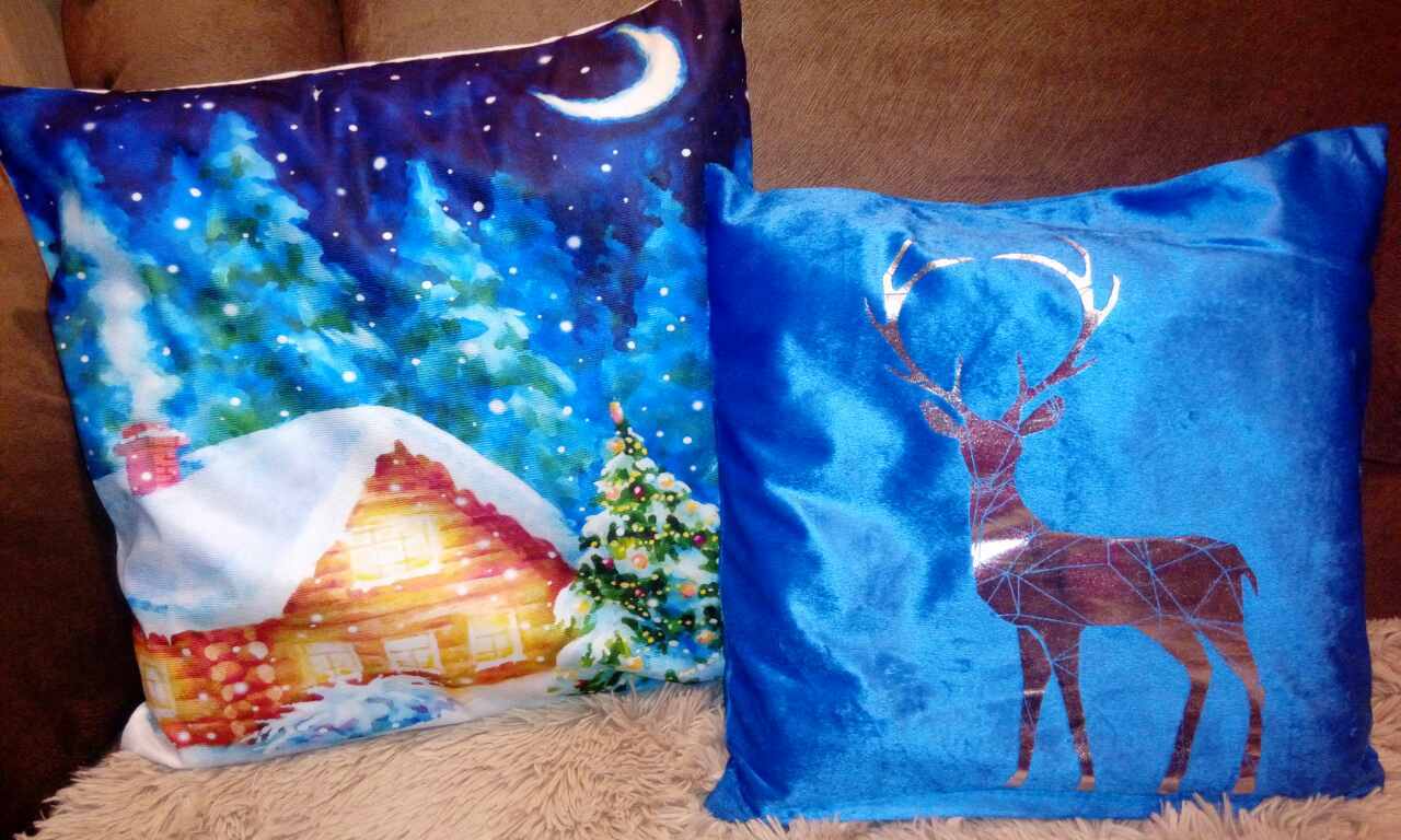 Фотография покупателя товара Наволочка декоративная "Олень" 40 х 40 см, велюр, 100 % п/э - Фото 1