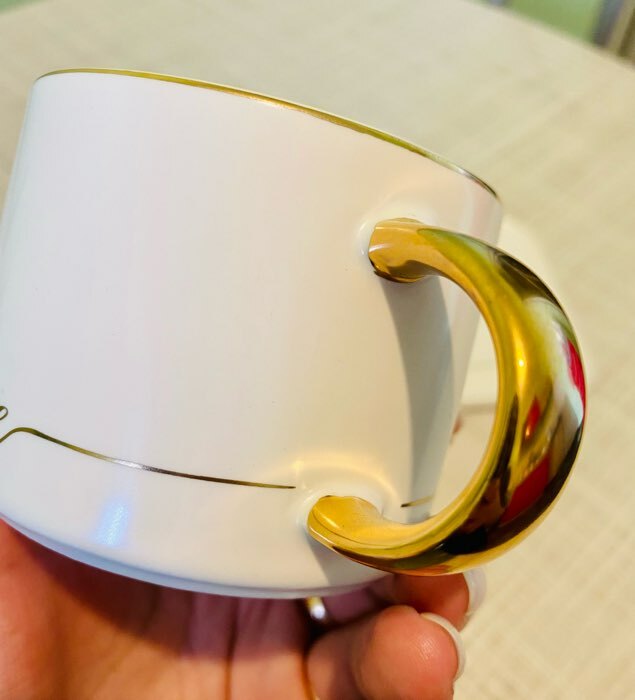 Фотография покупателя товара Чайная пара керамическая с ложкой «Эстетика», 2 предмета: кружка 250 мл, подставка 24,5×12,5 см, цвет белый