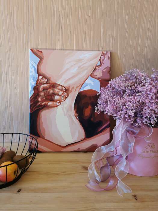 Фотография покупателя товара Картина по номерам на холсте с подрамником «Нежность», 40 х 50 см - Фото 1