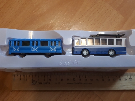 Фотография покупателя товара Набор «Городской транспорт», инерционный, металл, трамвай + автобус - Фото 1