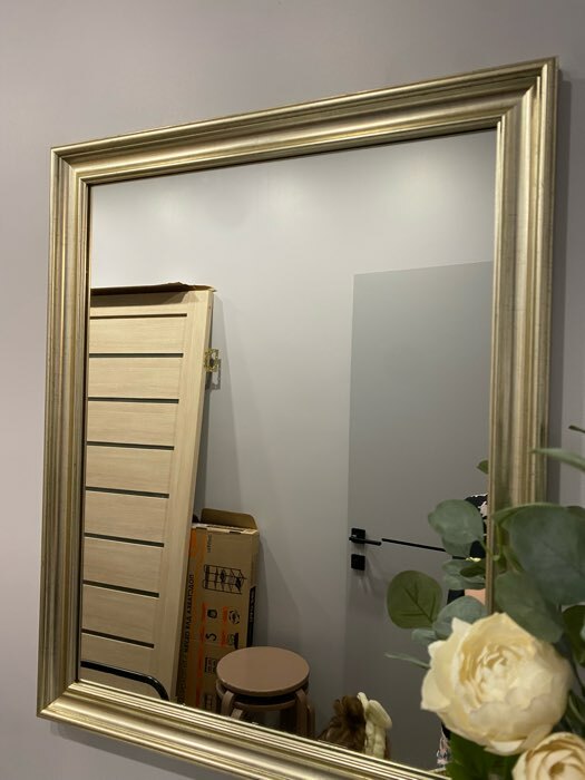 Фотография покупателя товара Зеркало настенное «Жаклин», 60×74 cм, рама пластик, 50 мм - Фото 5