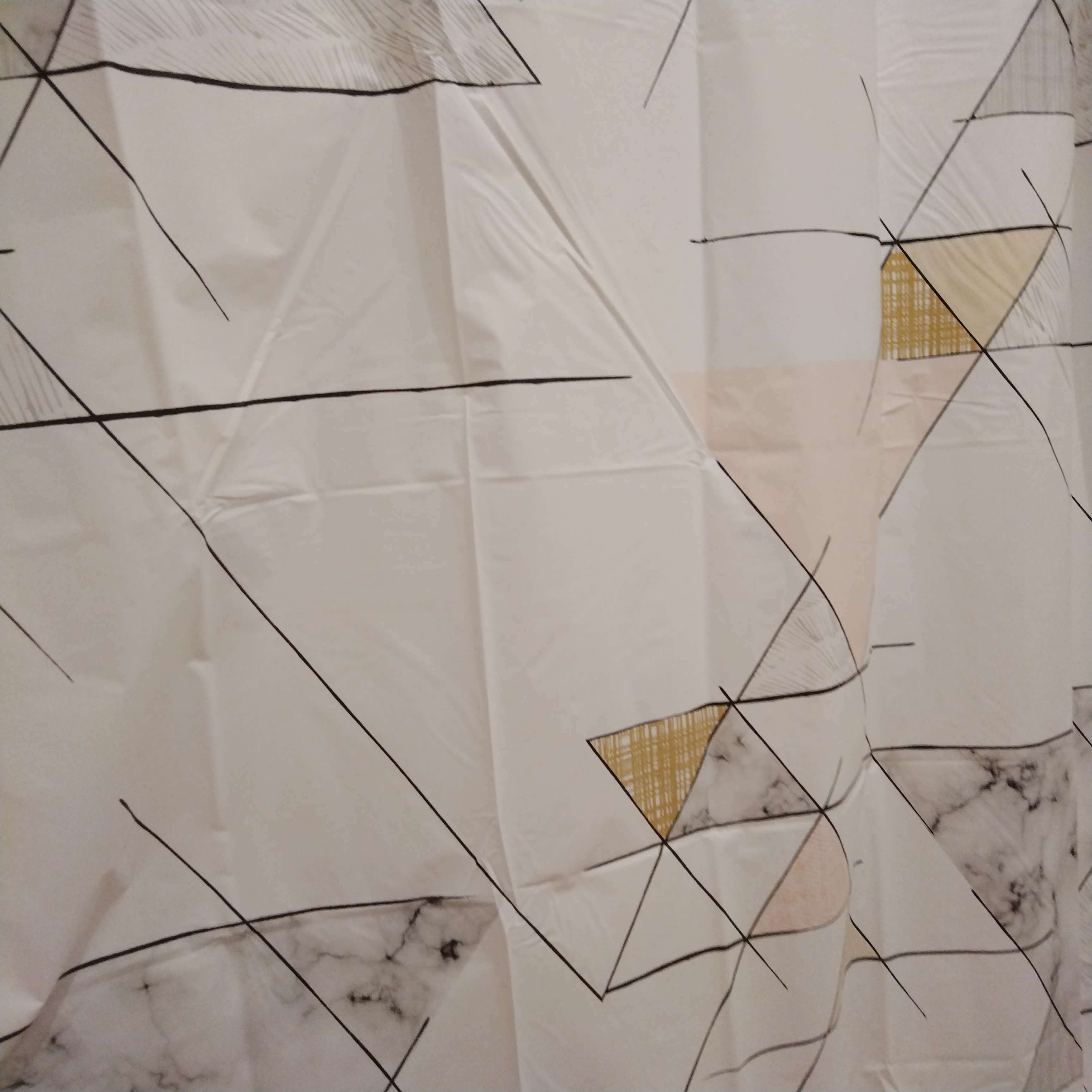 Фотография покупателя товара Штора для ванны Доляна «Геометрия», 180×180 см, EVA - Фото 2