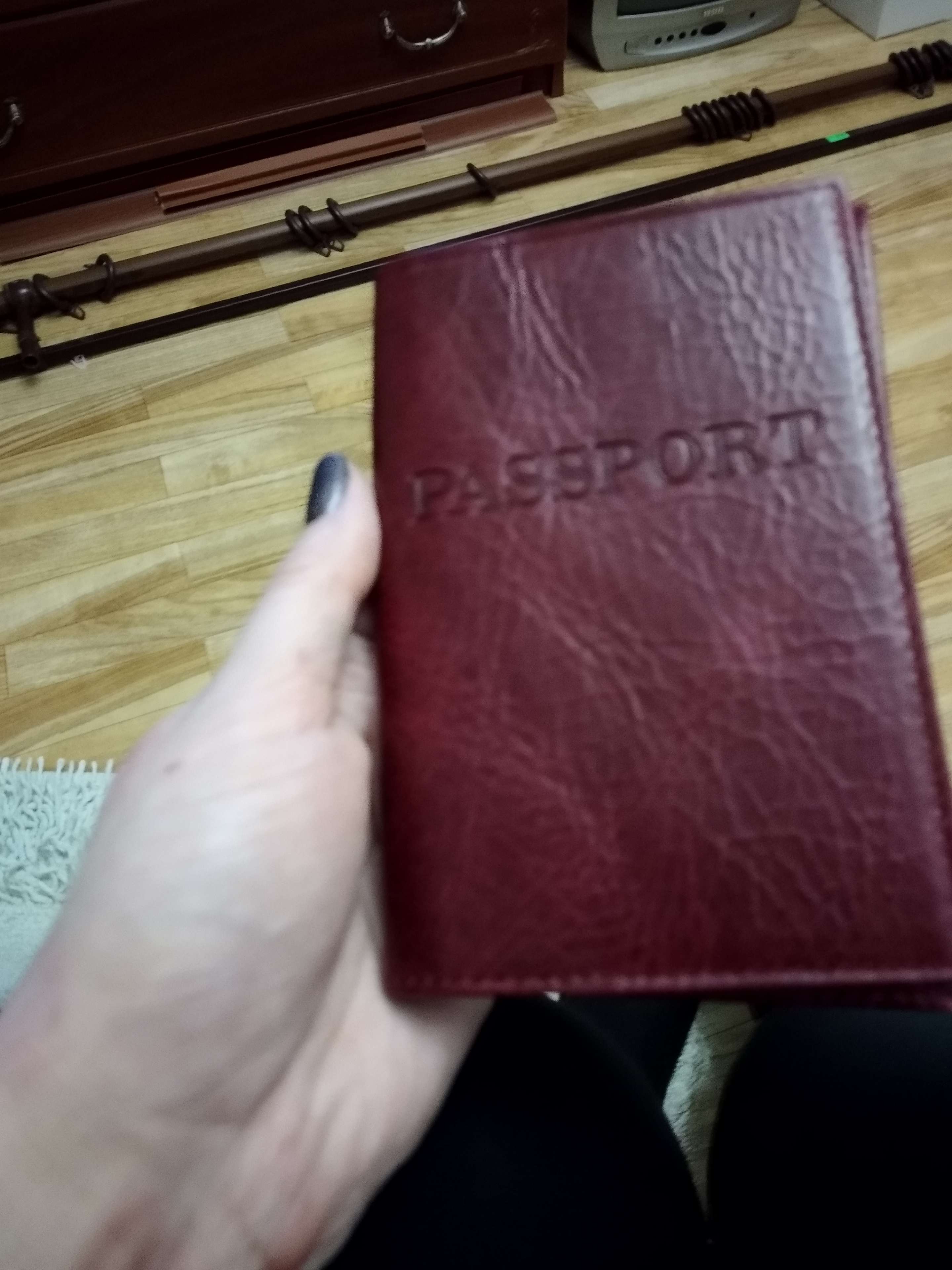Фотография покупателя товара Обложка для паспорта, цвет бордовый