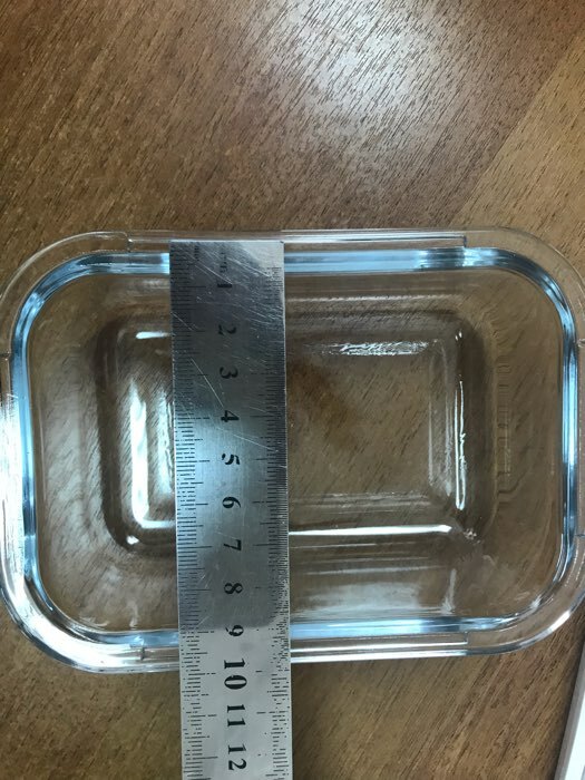 Фотография покупателя товара Контейнер из жаропрочного стекла Доляна «Клик», 380 мл, 15,5×11×5 см, с крышкой