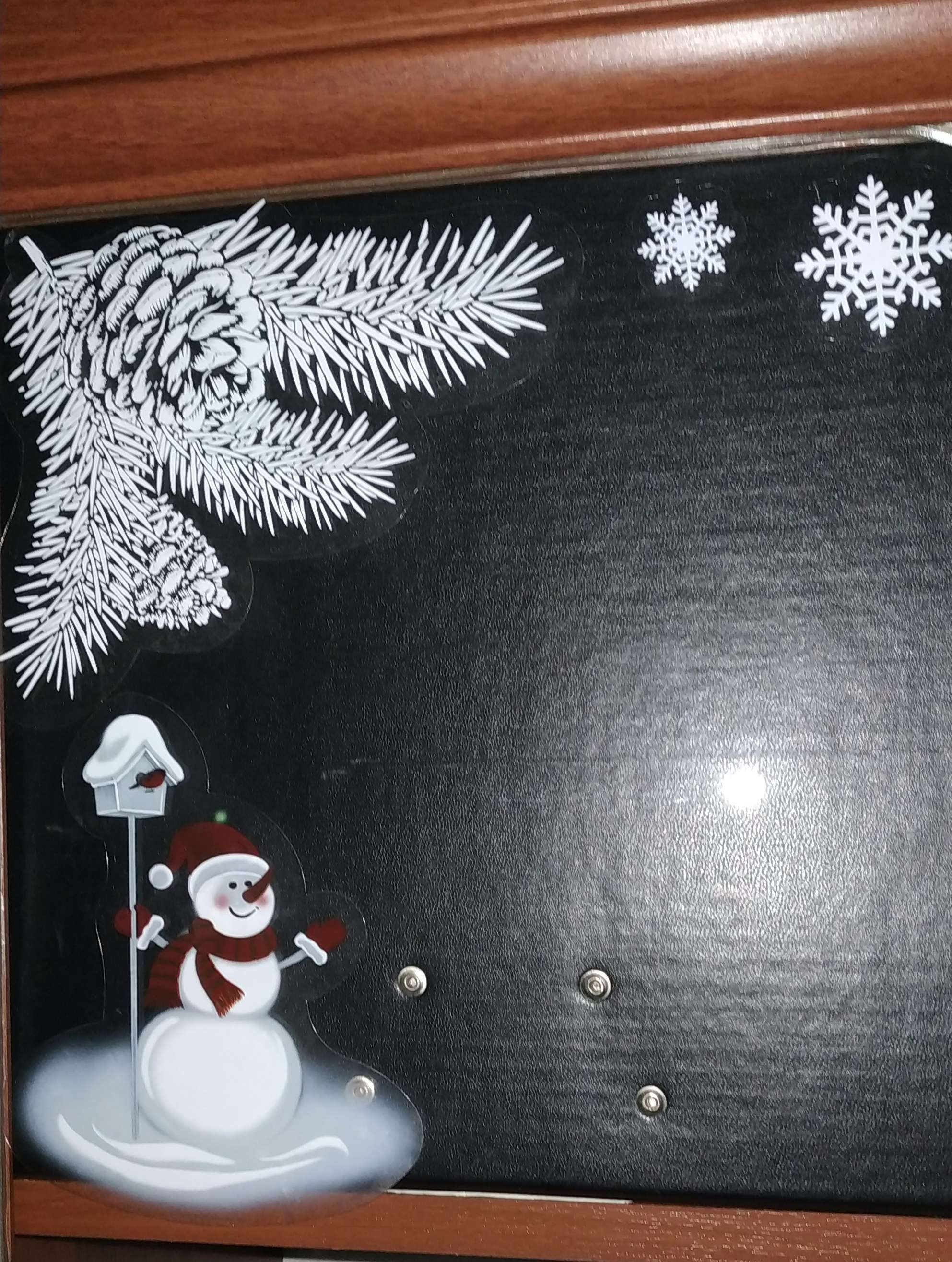 Фотография покупателя товара Наклейки на окна "Зимняя сказка" 2 листа, 34 х 49 см - Фото 1