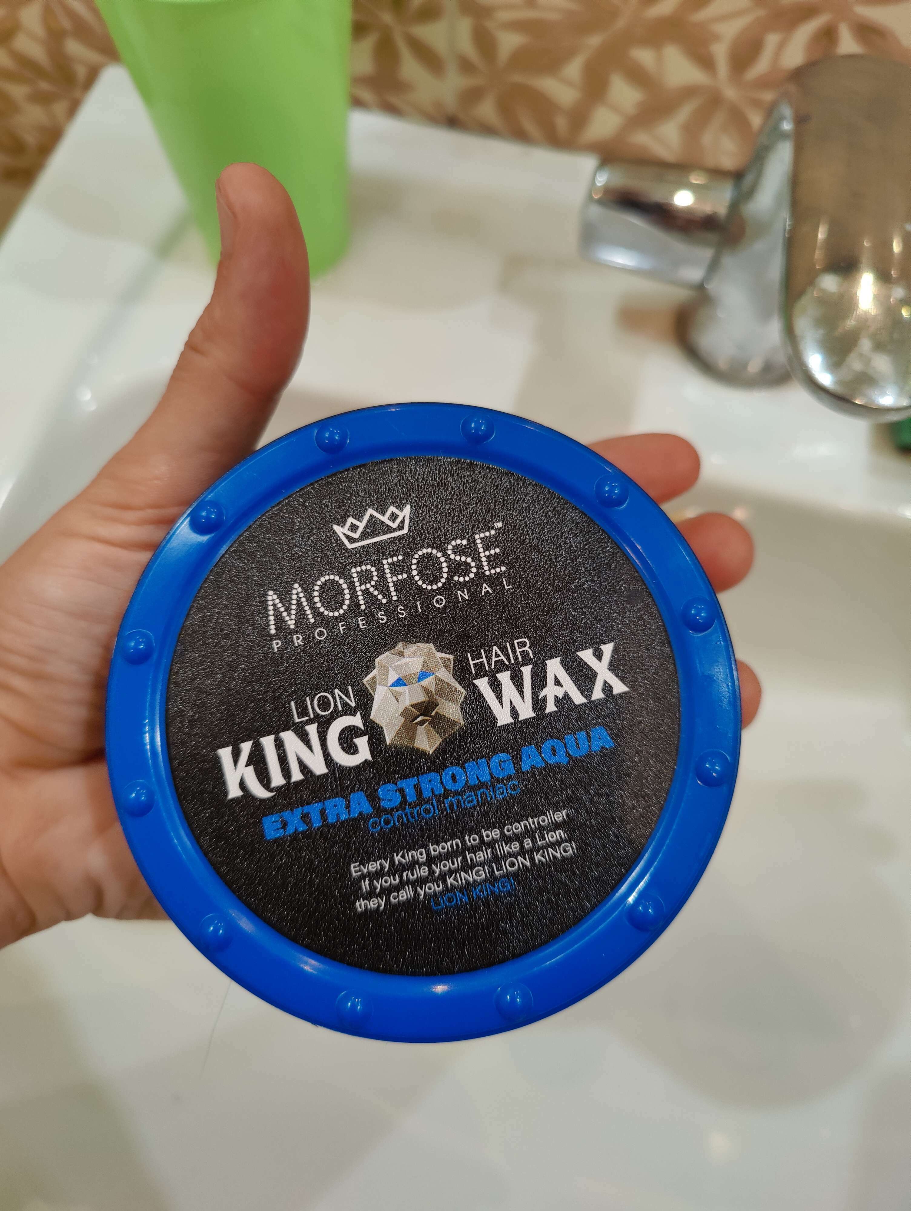 Фотография покупателя товара Воск для волос Королевский MORFOSE King Hair Wax, Extra Strong Aqua, 175 мл - Фото 3