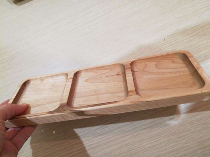 Фотография покупателя товара Менажница деревянная Доляна, 30×10×1,8 см, 3 секции, берёза - Фото 7