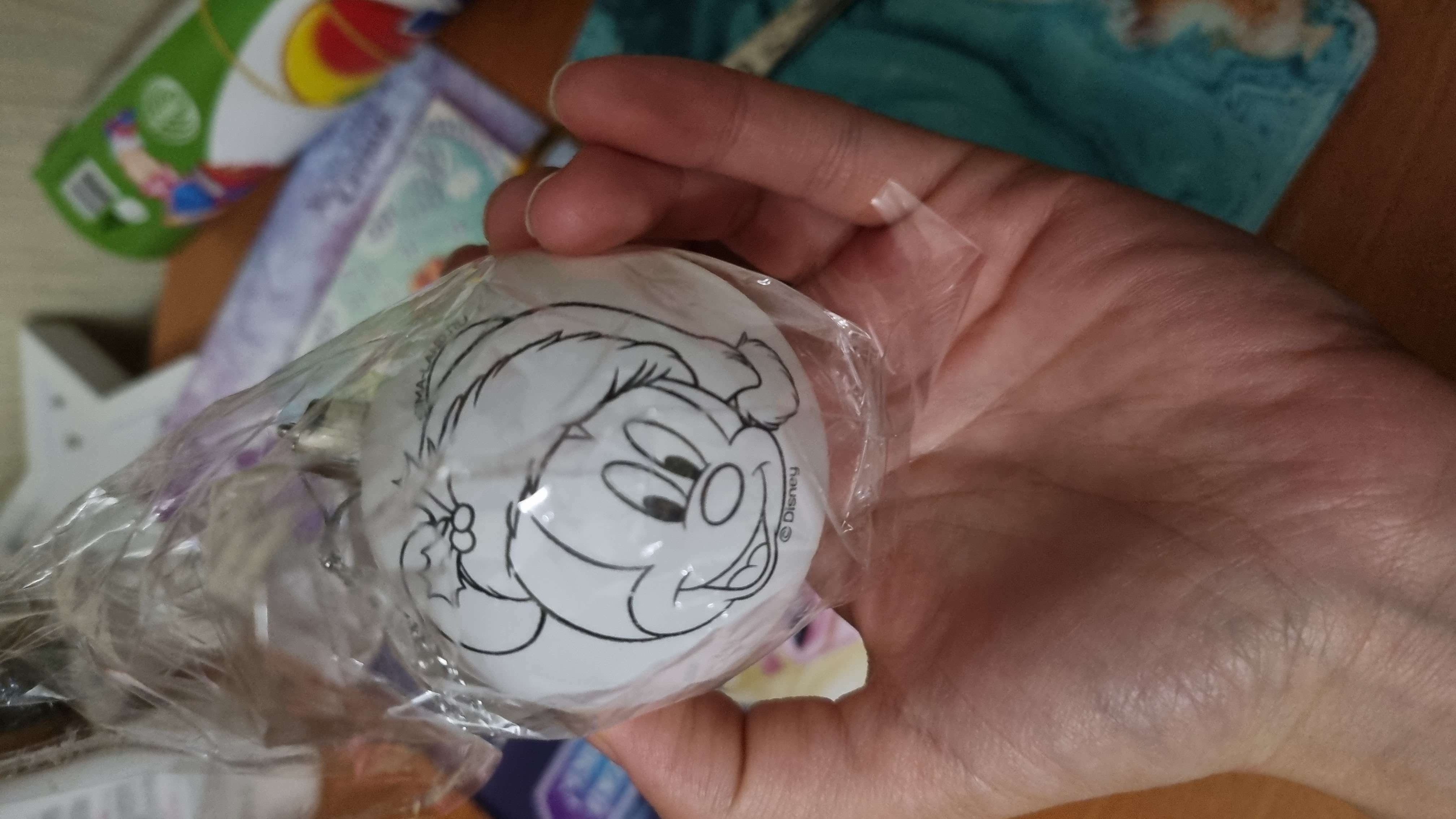 Фотография покупателя товара Новогодний шар под роспись, размер шара 5,5 см "Мышка", Микки Маус