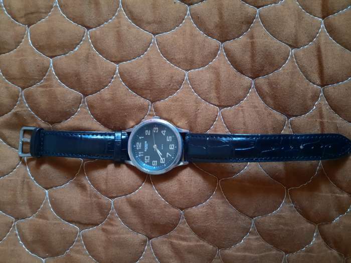 Фотография покупателя товара Ремешок для часов «Соломон», 20 мм, натуральная кожа, длина 21.5 см, чёрный с тиснением - Фото 1