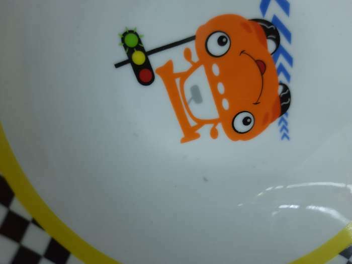 Фотография покупателя товара Набор детской посуды из керамики Доляна «Светофор», 3 предмета: кружка 230 мл, миска 400 мл, тарелка d=18 см