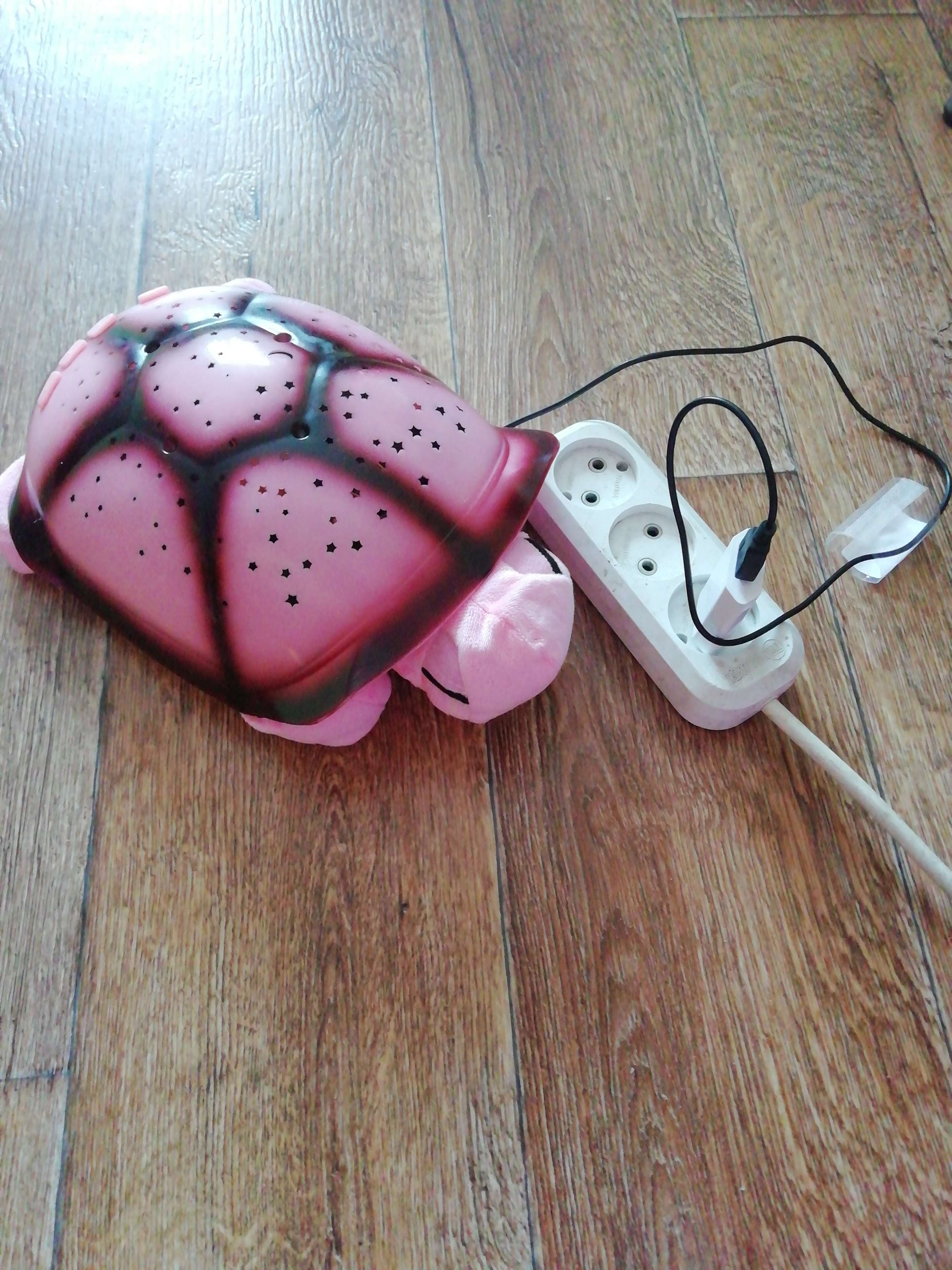 Фотография покупателя товара Ночник-проектор Luazon 001 "Черепаха", детский, 4 цвета, музыка, USB, 3хААА, розовый - Фото 2