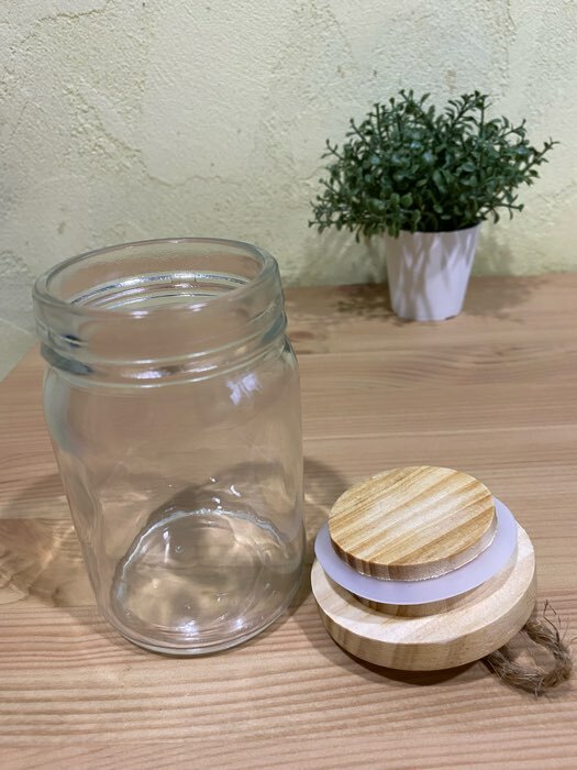 Фотография покупателя товара Баночка стеклянная для специй с бамбуковой крышкой «Эко», 100 мл, 6,5×7 см - Фото 4